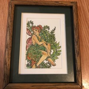 Original hand painted illustration by me. Framed